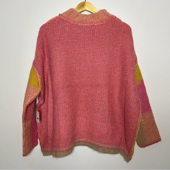 NWT Free People Domino Prairie Sunset Alpaca Wool Blend Pullover Sweater - Picture 13 of 13